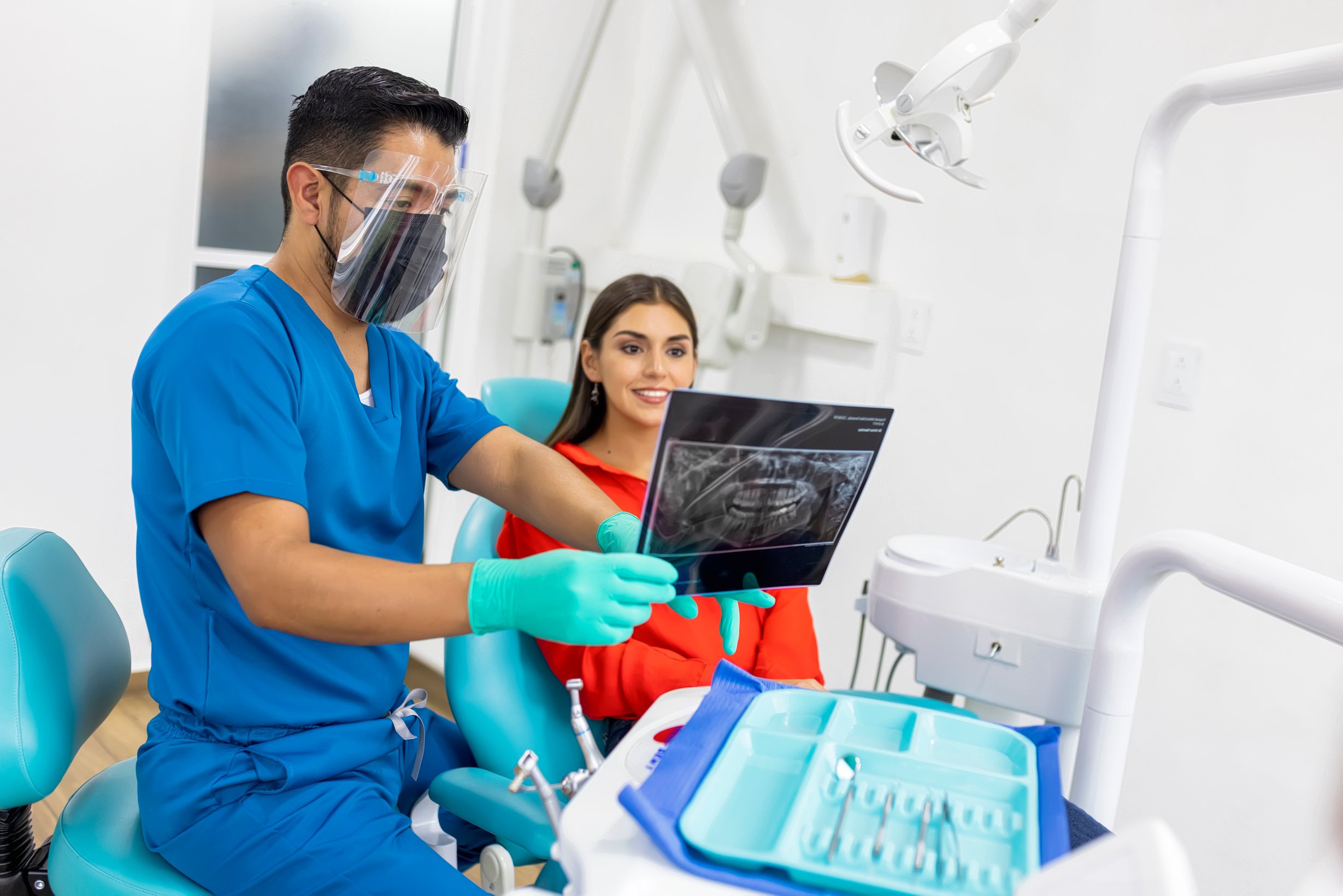 Dentist at his place